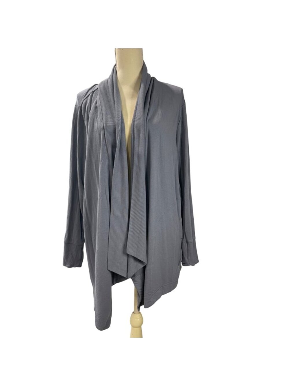 Athleta Pranayama Wrap Cardigan Women's Size XL Gray Modal Pockets Athleisure